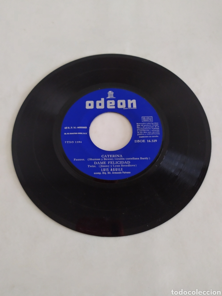 Discos de vinilo: Single vinilo Luis Aguil&eacute; - Foto 3