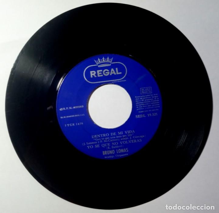 Discos de vinilo: BRUNO LOMAS - como ayer - EP 1966 - EMI / REGAL - Foto 3