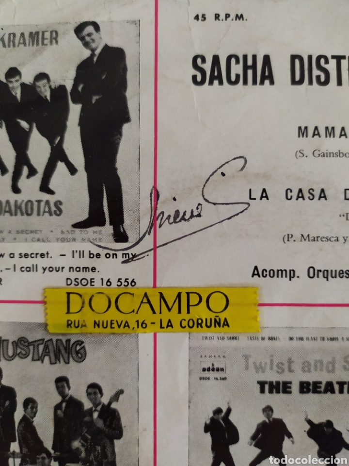 Discos de vinilo: Single vinilo Sacha Distel - Foto 3