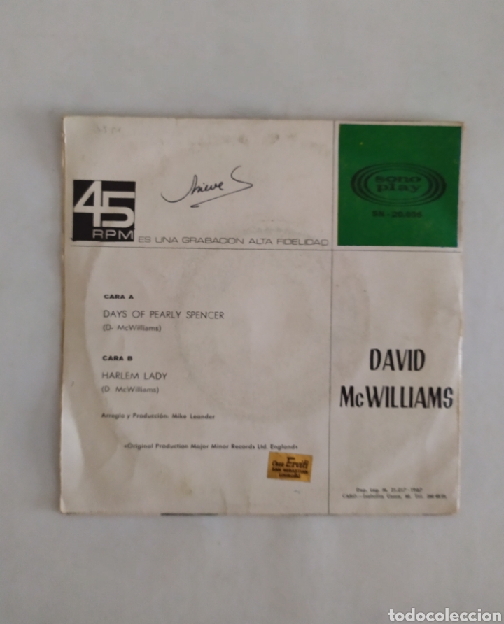 Discos de vinilo: Single vinilo David McWilliams - Foto 2