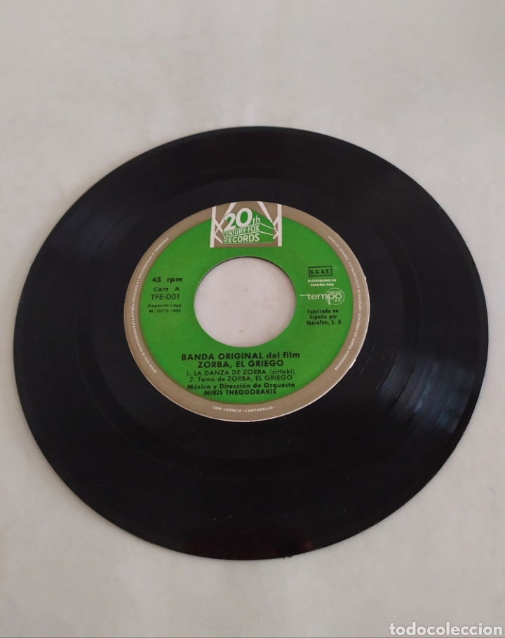 Discos de vinilo: Single vinilo BSO Zorba el griego - Foto 4