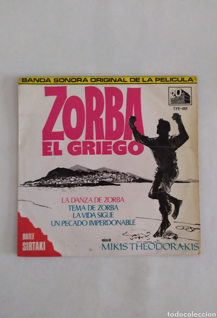 Discos de vinilo: Single vinilo BSO Zorba el griego - Foto 1