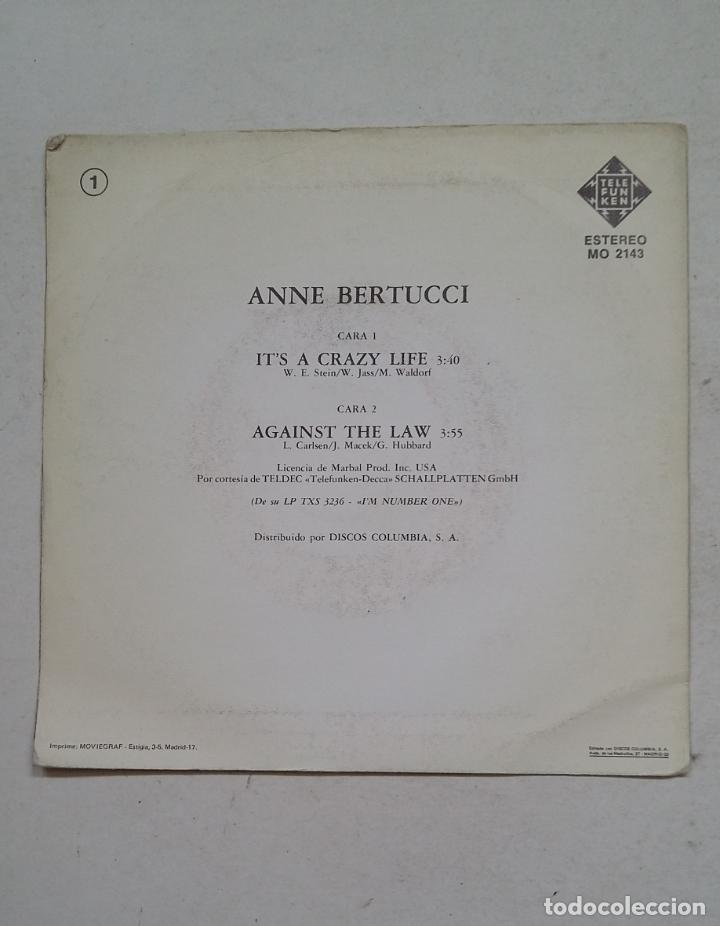 Discos de vinilo: Anne Bertucci. - Its a crazy life. tdkds16 - Foto 2