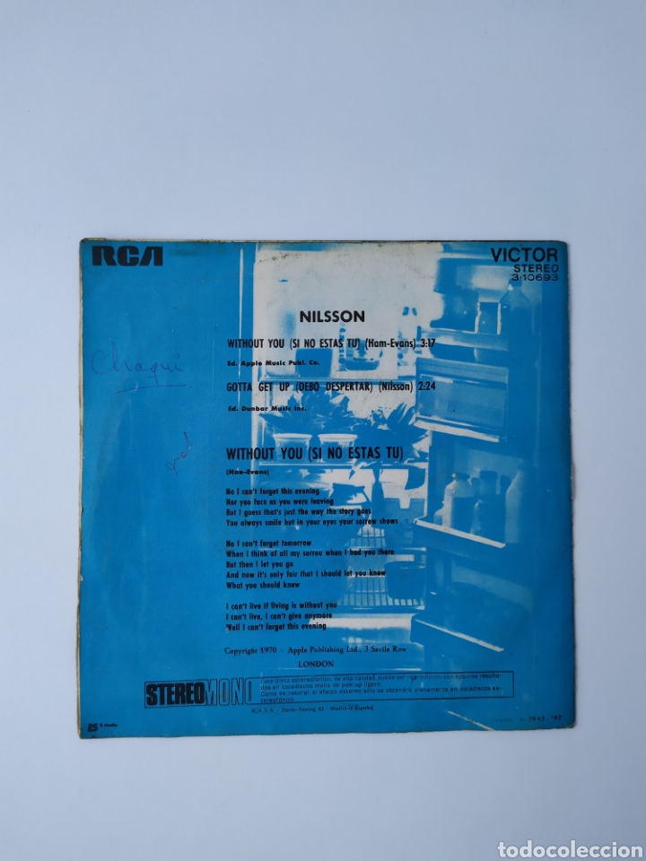 Discos de vinilo: Single vinilo Nilsson - Foto 2