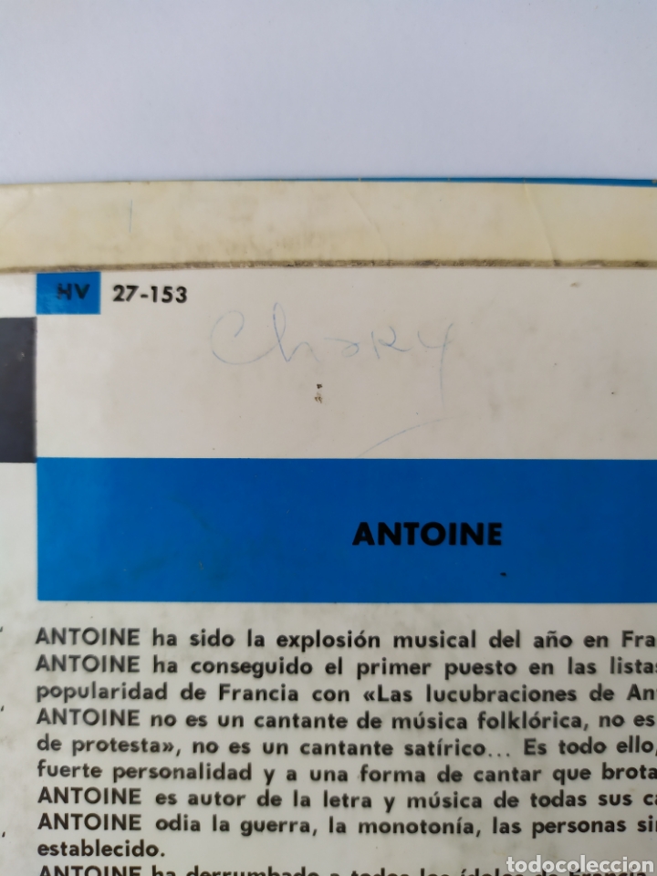 Discos de vinilo: Single vinilo Antoine - Foto 3
