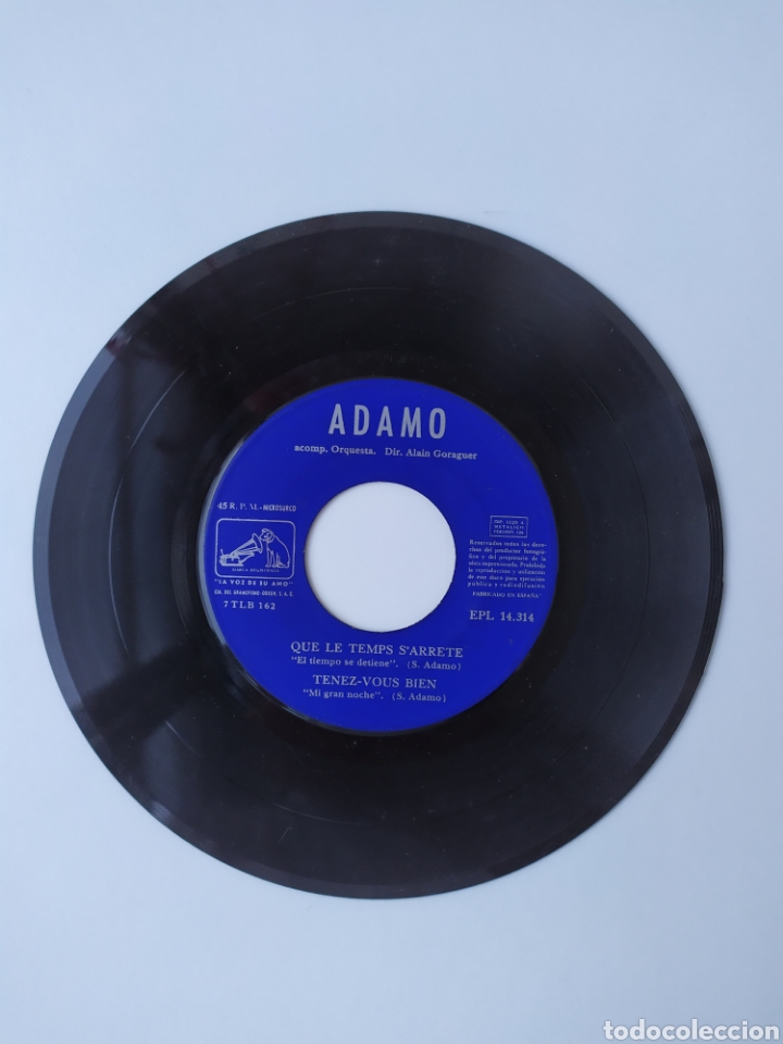 Discos de vinilo: Single vinilo Adamo - Foto 4