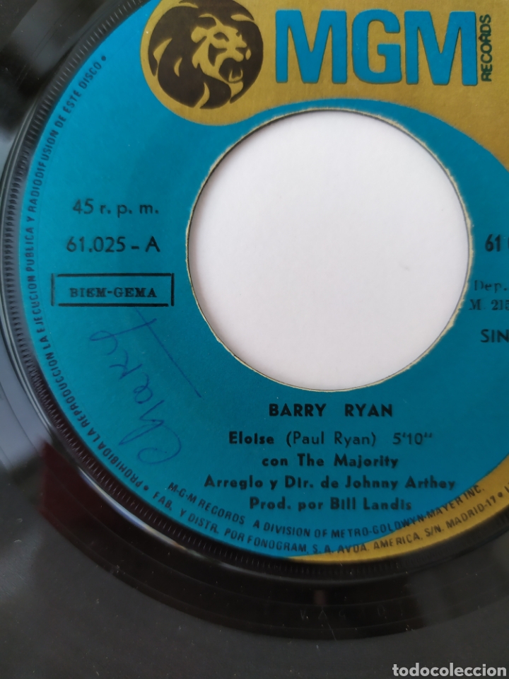 Discos de vinilo: Single vinilo Barry Ryan - Foto 5
