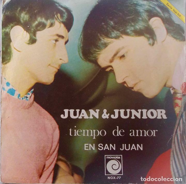 Discos de vinilo: JUAN & JUNIOR, TIEMPO DE AMOR. SINGLE - Foto 1