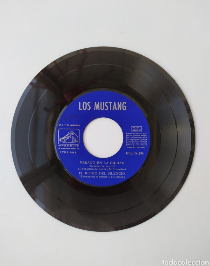 Discos de vinilo: Single vinilo Los Mustang - Foto 2