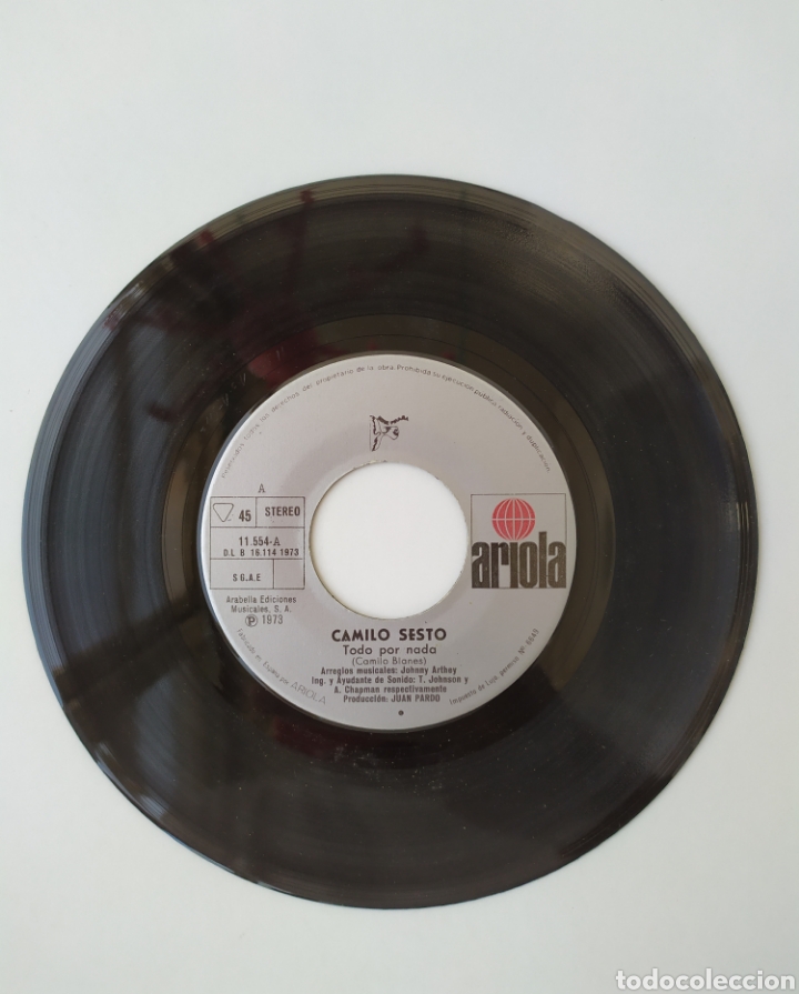 Discos de vinilo: Single vinilo Camilo Sesto - Foto 3