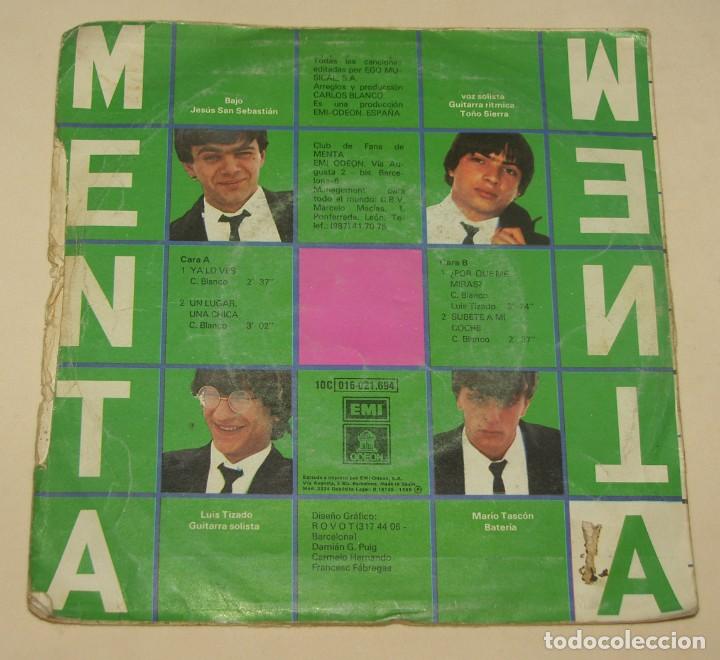 Discos de vinilo: MENTA - Ya Lo Ves + 3 - EMI ODEON 1980 - Foto 2