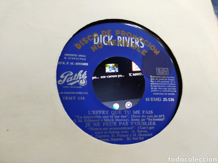 Discos de vinilo: Dick rivers EP promocionall'effet que t&uacute; me fais + 3 Espa&ntilde;a 1964