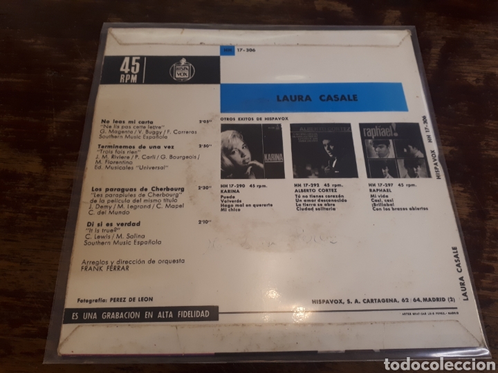 Discos de vinilo: LAURA CASALE - Foto 2