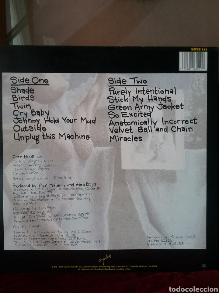 Discos de vinilo: ZERO BOYS 1991 Indianapolis Punk.Nuevo - Foto 2