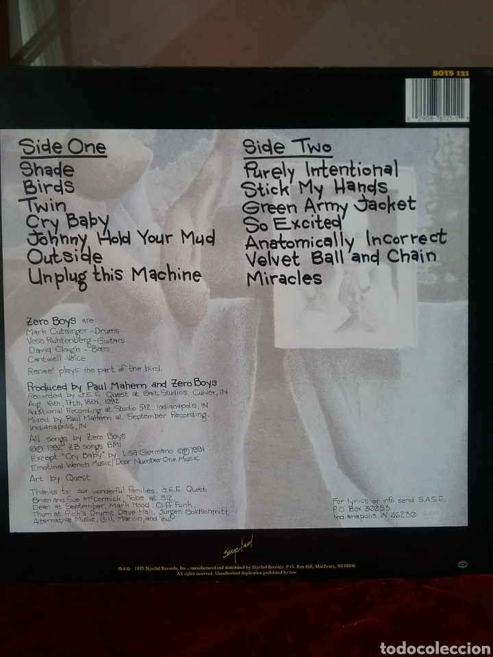 Discos de vinilo: ZERO BOYS 1991 Indianapolis Punk.Nuevo - Foto 3