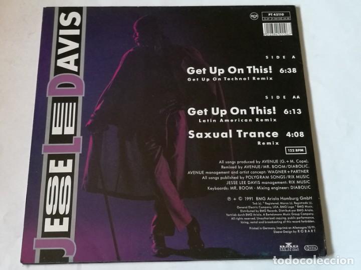 Discos de vinilo: Jesse Lee Davis - Get Up On This! Remix 92 - 1991 - Foto 2