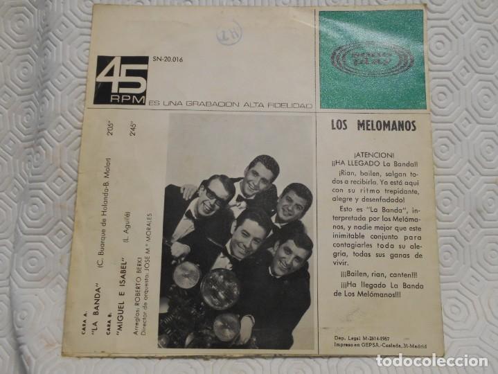 Discos de vinilo: LOS MELOMANOS. SINGLE CON 2 CANCIONES: LA BANDA / MIGUEL E ISABEL. SONO PLAY 1967. - Foto 2 - 217767497