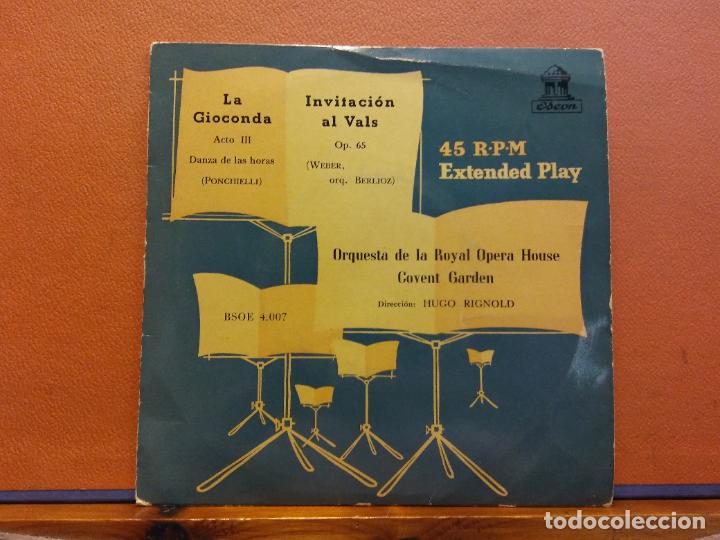 Discos de vinilo: SINGLE. LA GIOCONDA. INVITACI&Oacute;N AL VALS. ODEON - Foto 1