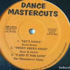 Discos de vinilo: VARIOUS - DANCE MASTERCUTS - 2000 (DAVID BOWIE, WORLD'S FAMOUS SUPREME, TREACHEROUS THREE, STEELY.... Lote 299556183