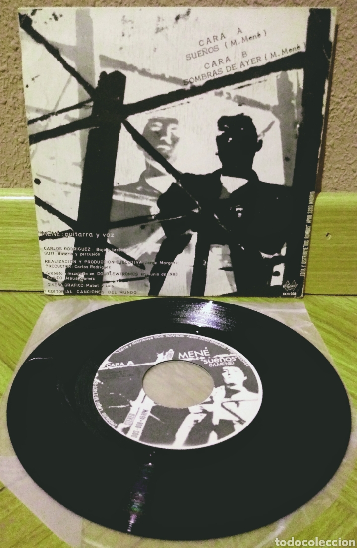 Discos de vinilo: MEN&Eacute; - SUE&Ntilde;OS / SOMBRAS DE AYER SG Dos Rombos 1983 - Foto 2