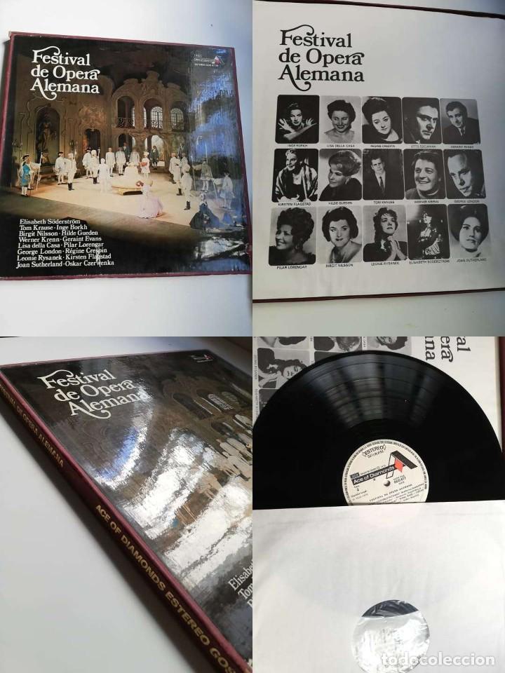 Dischi in vinile: Antiguo vinilo / Old Vinyl: ESTUCHE 3 LP FESTIVAL DE &Oacute;PERA ALEMANA (LP 1978) ACE OF DIAMONDS