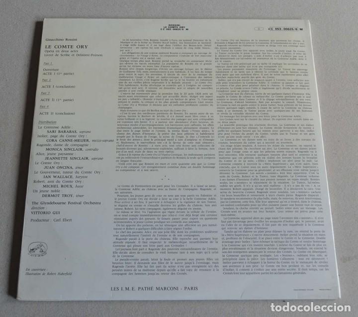 Discos de vinilo: ROSSINI - LE COMTE ORY (VITTORIO GUI) VERSION ORIGINAL EN FRANCES (DISCO DOBLE) - Foto 2