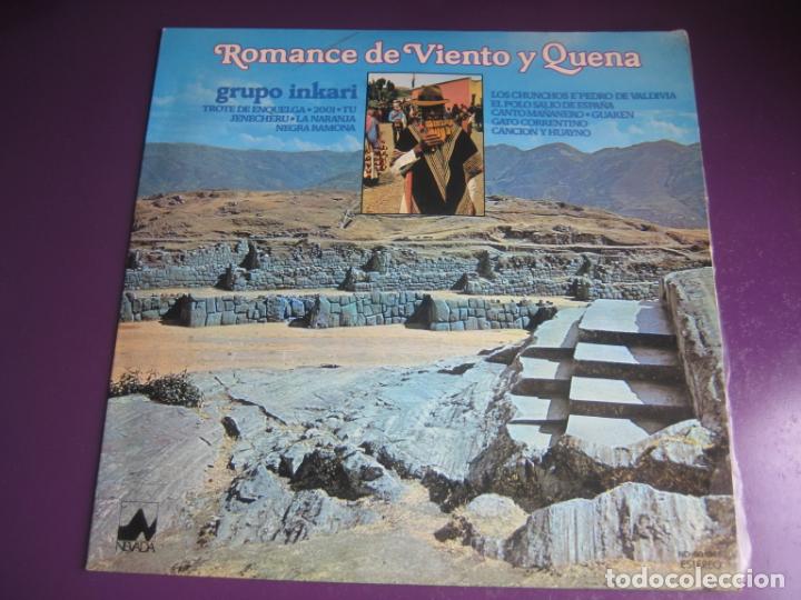 Vinyl records: Grupo Inkari &lrm;&ndash; Romance De Viento Y Quena - LP NEVADA 1978 - FOLK ANDINO TRADICIONAL - CHILE BOLIVIA
