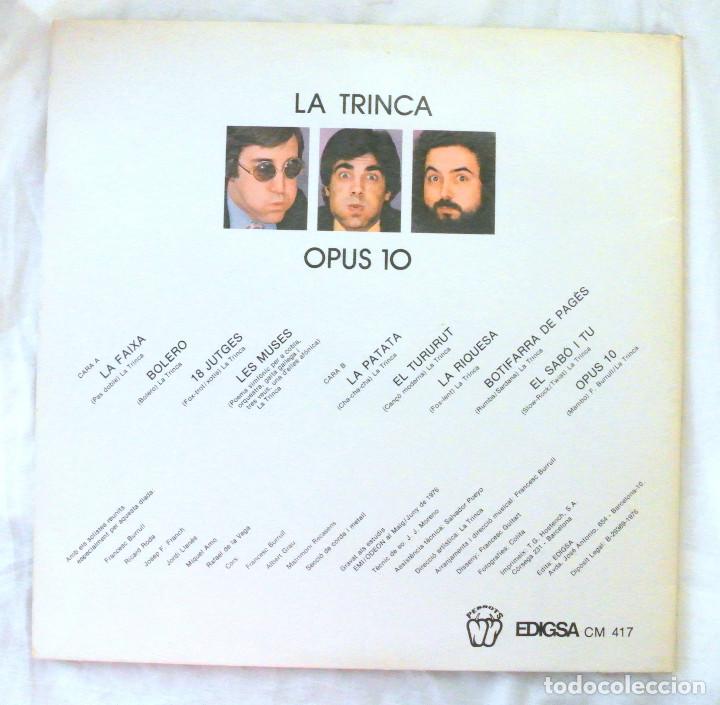 Discos de vinilo: DISCO VINILO LP LA TRINCA , OPUS 10 , EDIGSA 1971 - Foto 2