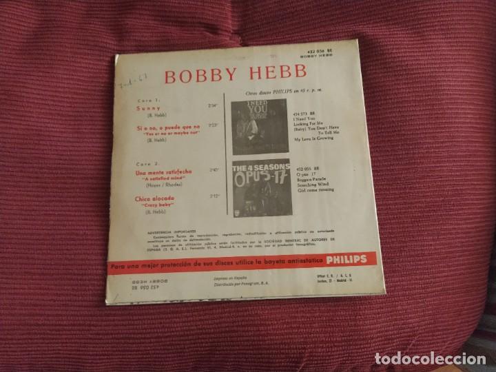 Discos de vinilo: BOBBY HEBB EP SUNNY, 1966 PHILIPS SPA - Foto 2