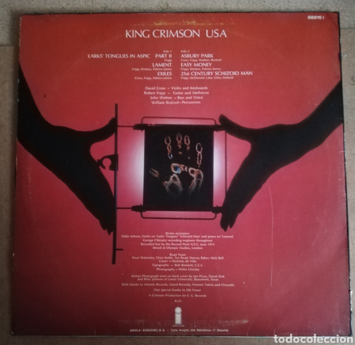 Discos de vinilo: Disco vinilo King Crimson-USA. - Foto 2