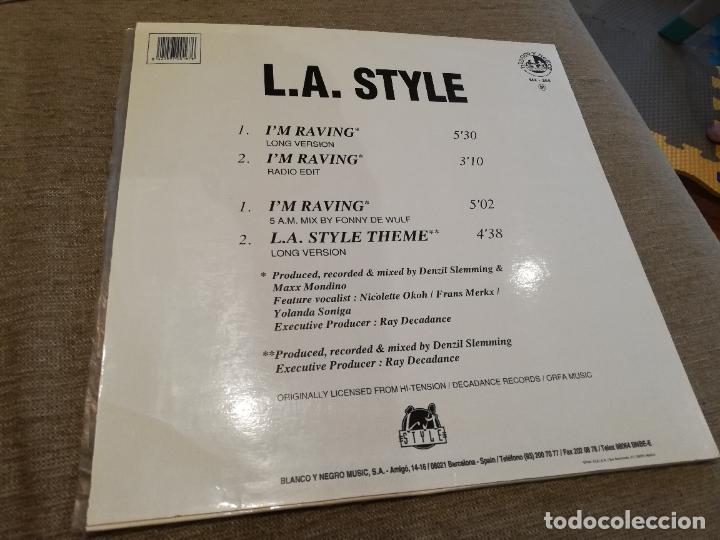 Discos de vinilo: L. A. style-im raving. maxi - Foto 2