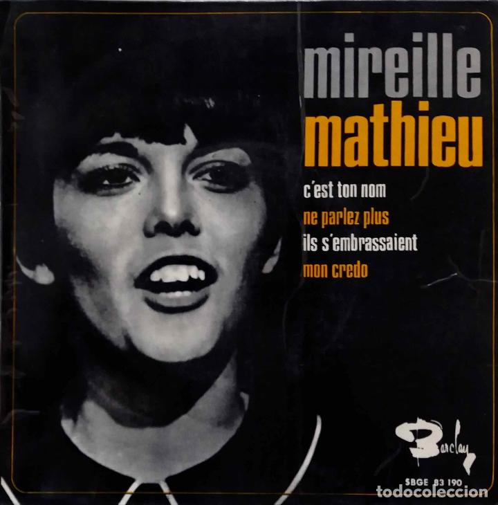Discos de vinilo: MIREILLE MATHIEU, CEST TON NOM + 3 TEMAS. EP ESPA&Ntilde;A CON TRI&Aacute;NGULO ORIGINAL EN LABEL - Foto 1