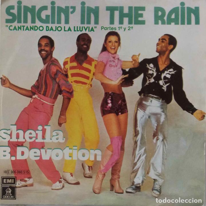Discos de vinilo: SHEILA B. DEVOTION, CANTANDO BAJO LA LLUVIA. SINGLE ESPA&Ntilde;A - Foto 1