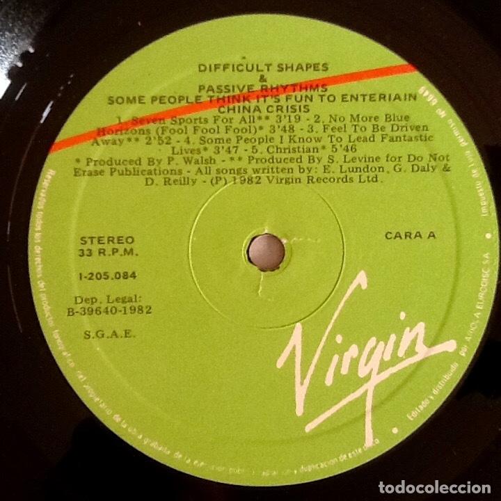 Discos de vinilo: CHINA CRISIS : DIFFICULT SHAPES & PASSIVE RHYTHMS [VIRGIN - ESP 1982] LP - Foto 4