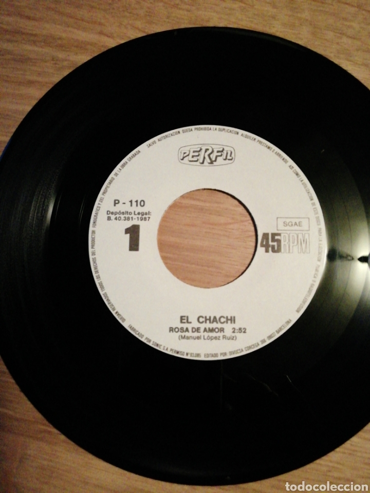 Discos de vinilo: El Chachi. Rosa de amor. - Foto 3