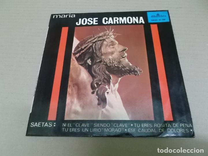 Disques de vinyle: MARIA JOSE CARMONA (EP) NI EL CLAVE SIENDO CLAVE (SAETAS) A&Ntilde;O 1966