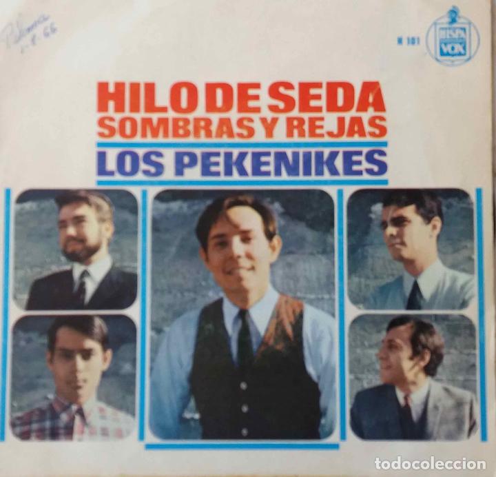 Discos de vinilo: LOS PEKENIKES, HILO DE SEDA. SINGLE ESPA&Ntilde;A - Foto 1
