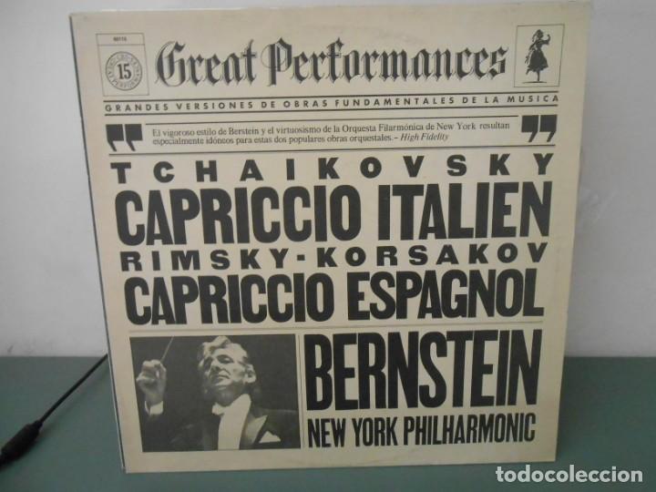 Discos de vinilo: GREAT PERFORMANCES - TCHAIKOVSKY, RIMSKY-KORSAKOV,BERSTEIN - Foto 1