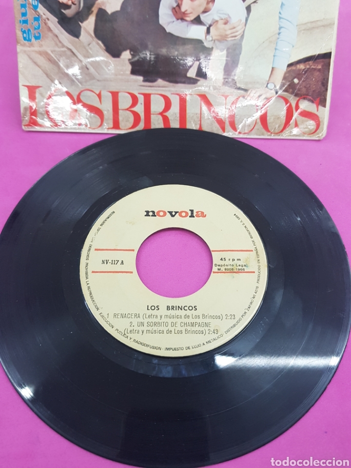 Discos de vinilo: Los Brincos ,Novola , a&ntilde;o 1966 - Foto 2