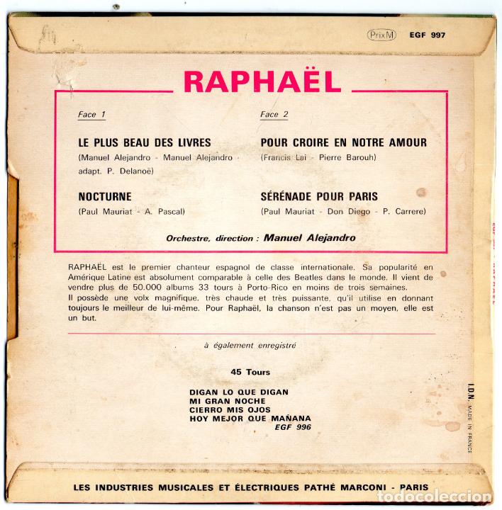 Discos de vinilo: RAPHAEL - NOCTURNO + 3.EP.S - 1968 - Foto 2