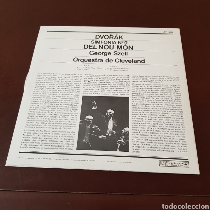 Discos de vinilo: DVORAK - SINFONIA N&deg; 9 DEL NOU MON - Foto 2