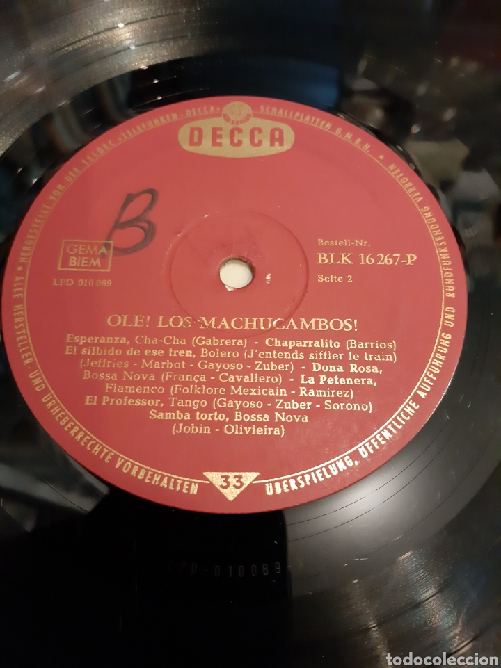 Discos de vinilo: DECCA OLE LOS MACHUCAMBOS VINILO LP - Foto 4