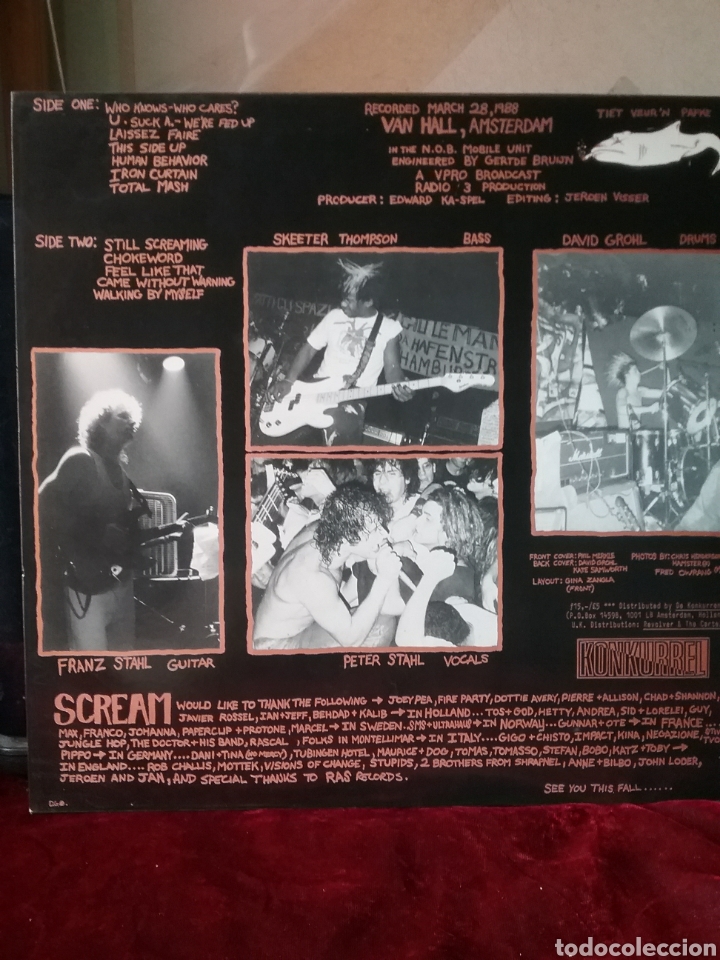Discos de vinilo: SCREAM 1988 Konkurrel Records .Nuevo - Foto 2