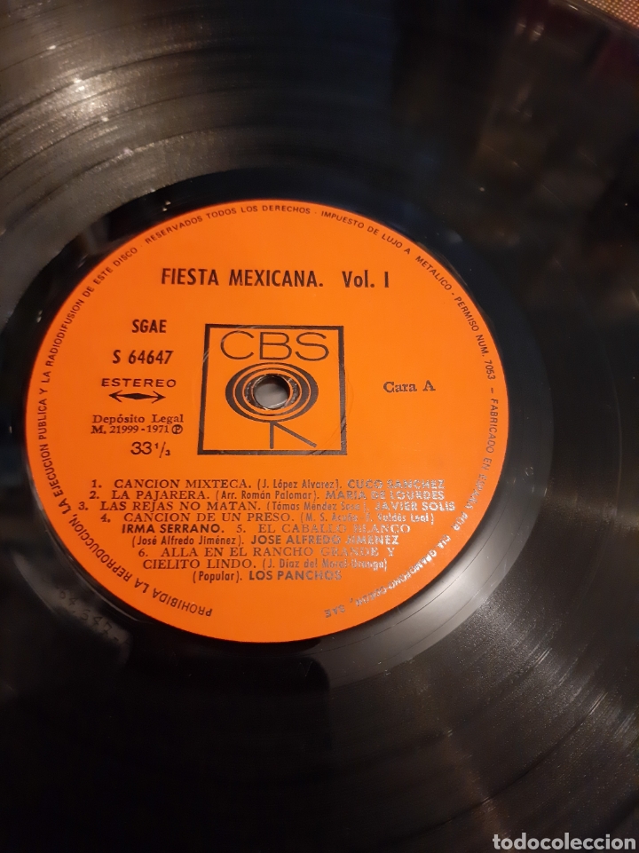 Discos de vinilo: FIESTA MEXICANA 1 CBS DISCOS COLISEVM - Foto 3