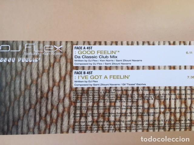 Discos de vinilo: DJ FLEX . GOOD FEELING . EDICI&Oacute;N EXTRANJERA. A&Ntilde;O 2000 - Foto 3