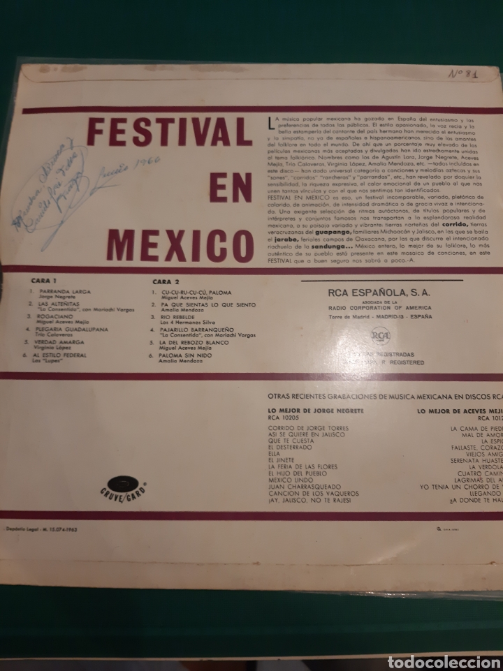 Discos de vinilo: FESTIVAL MEXICO RCA - Foto 2