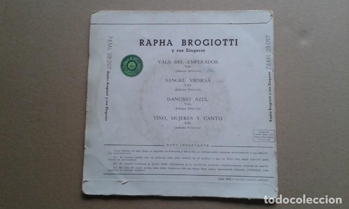 Discos de vinilo: RAPHA BROGIOTTI Y SUS ZINGAROS - VALSES EP 4 TEMAS - Foto 4