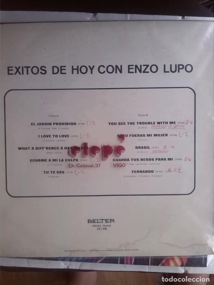 Discos de vinilo: ENZO LUPO - EXITOS DE HOY 1976 - Foto 2
