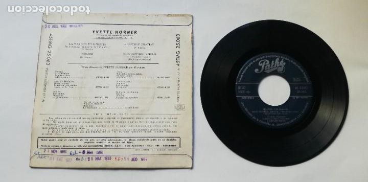 Discos de vinilo: Yvette Horner - Interpreta Los Grandes Exitos (7&rdquo;, EP) - Foto 2