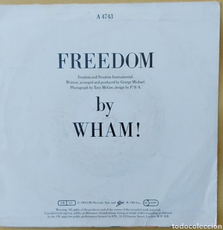 Discos de vinilo: Single Wham- Freedom - Foto 2